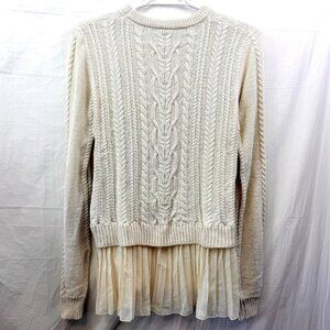 Long Sleeve Knit Above The Knee Sweater Dress Women S White